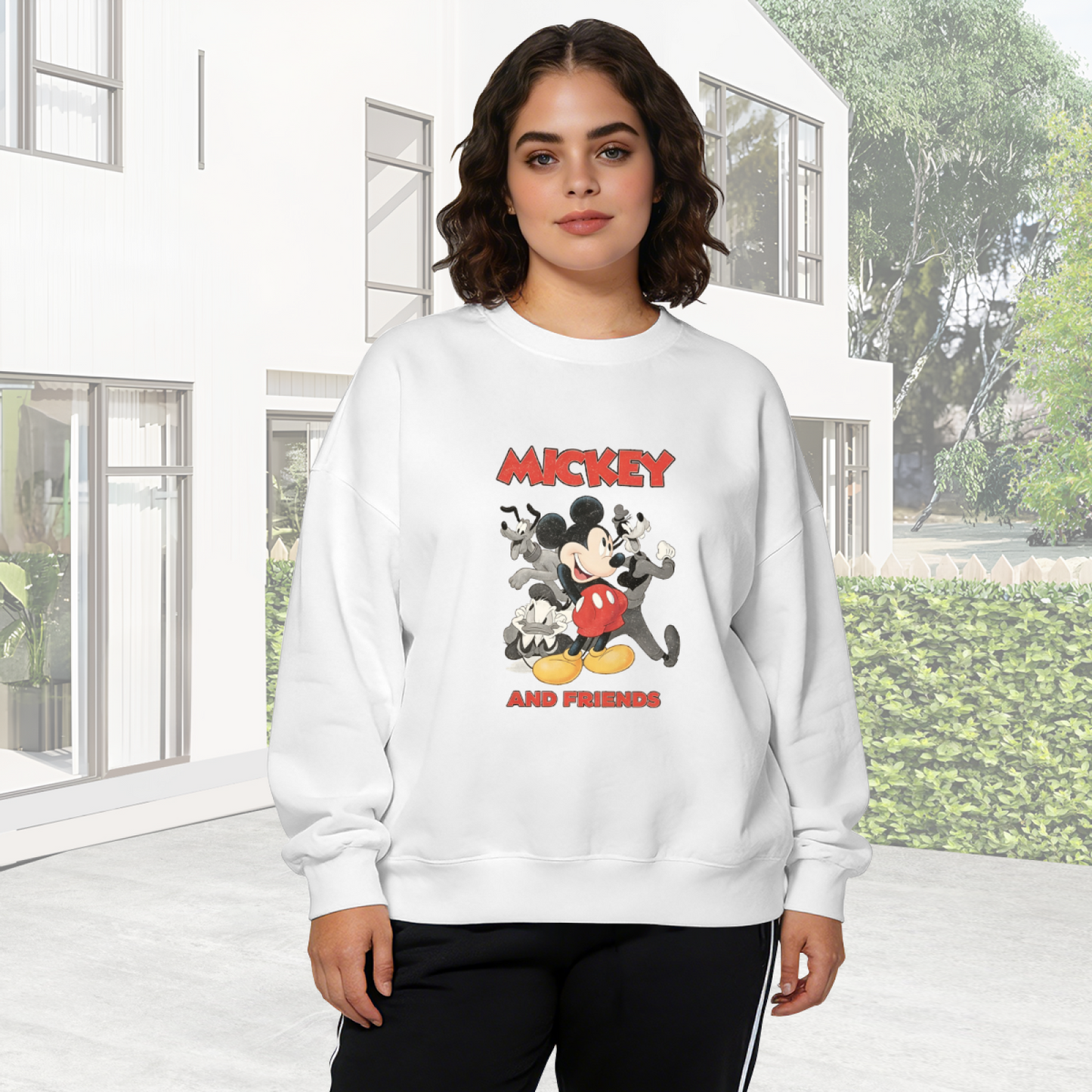 Vintage Mickey And Friends Nostalgia Crewneck SweatshirtDisney Sto...