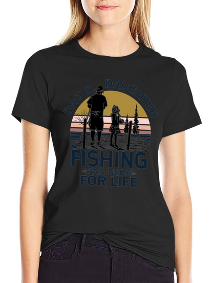 Dad & Daughter Fishing Partners for Life T-Shirt