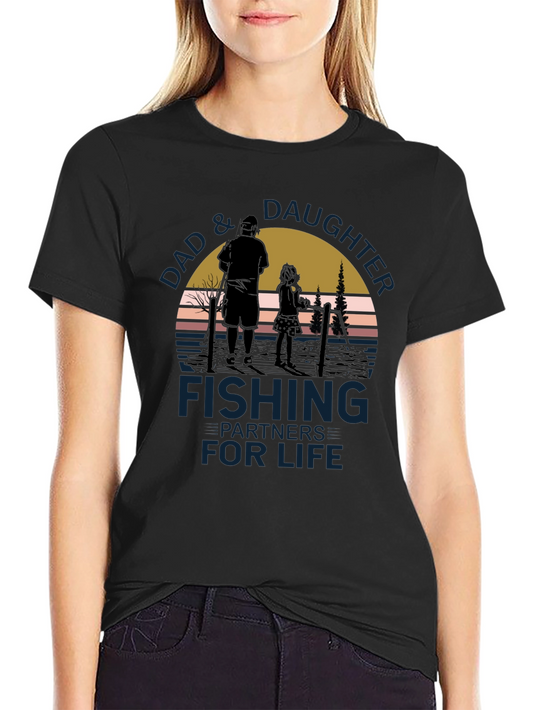Dad & Daughter Fishing Partners for Life T-Shirt