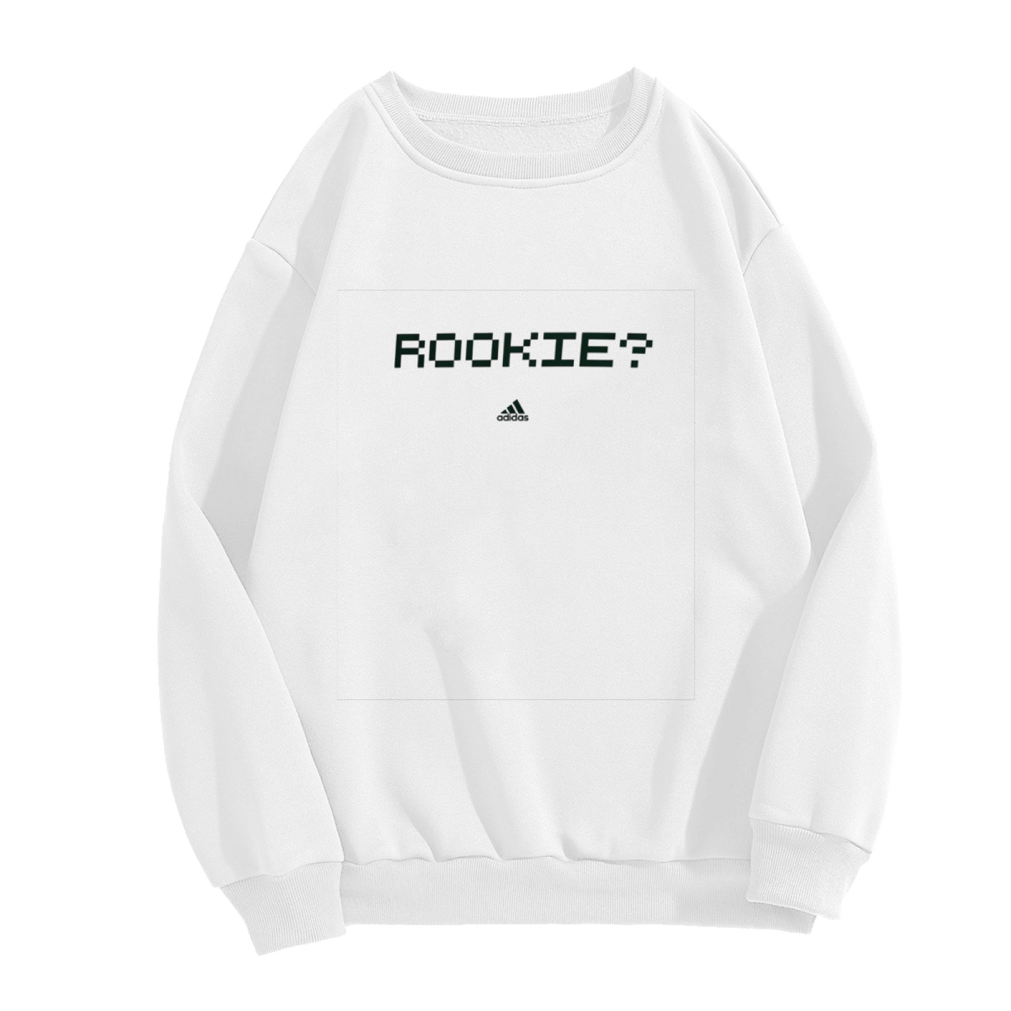Pixel Rookie Question Mark Street Style Crewneck Sweatshirt