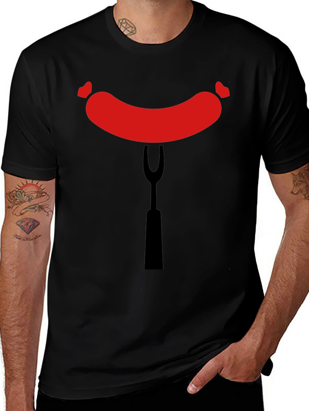 Funny Sausage T-Shirt - Grill Master BBQ Tee