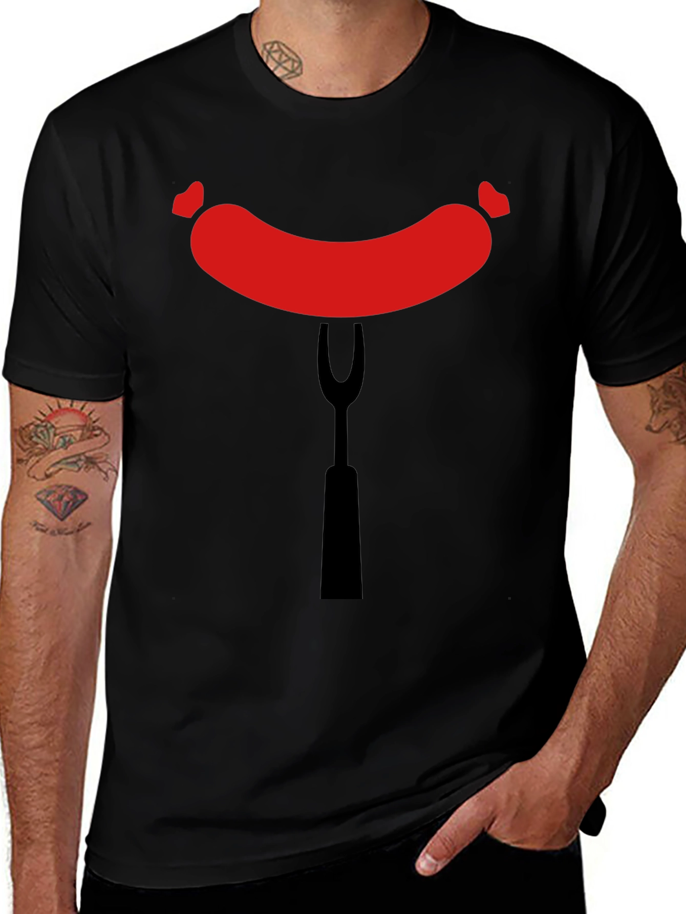 Funny Sausage T-Shirt - Grill Master BBQ Tee
