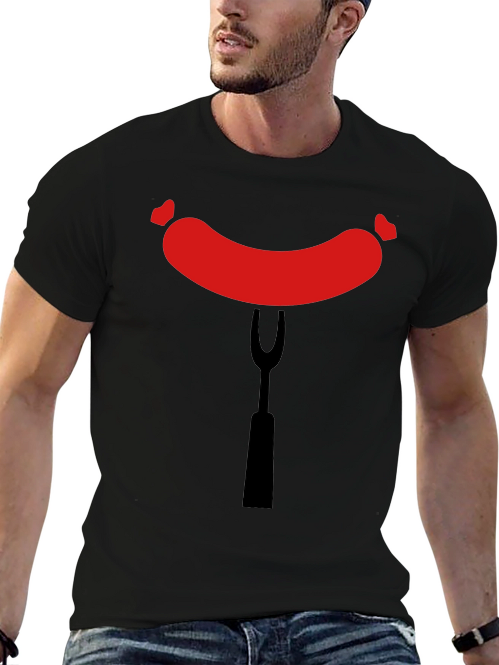 Funny Sausage T-Shirt - Grill Master BBQ Tee