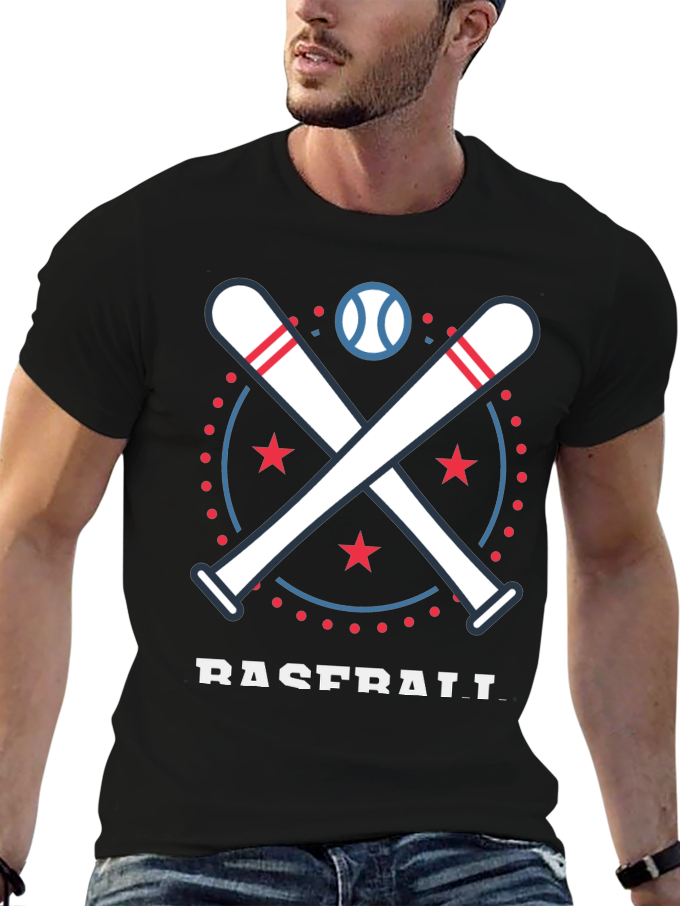 Baseball Bats & Stars Graphic Tee