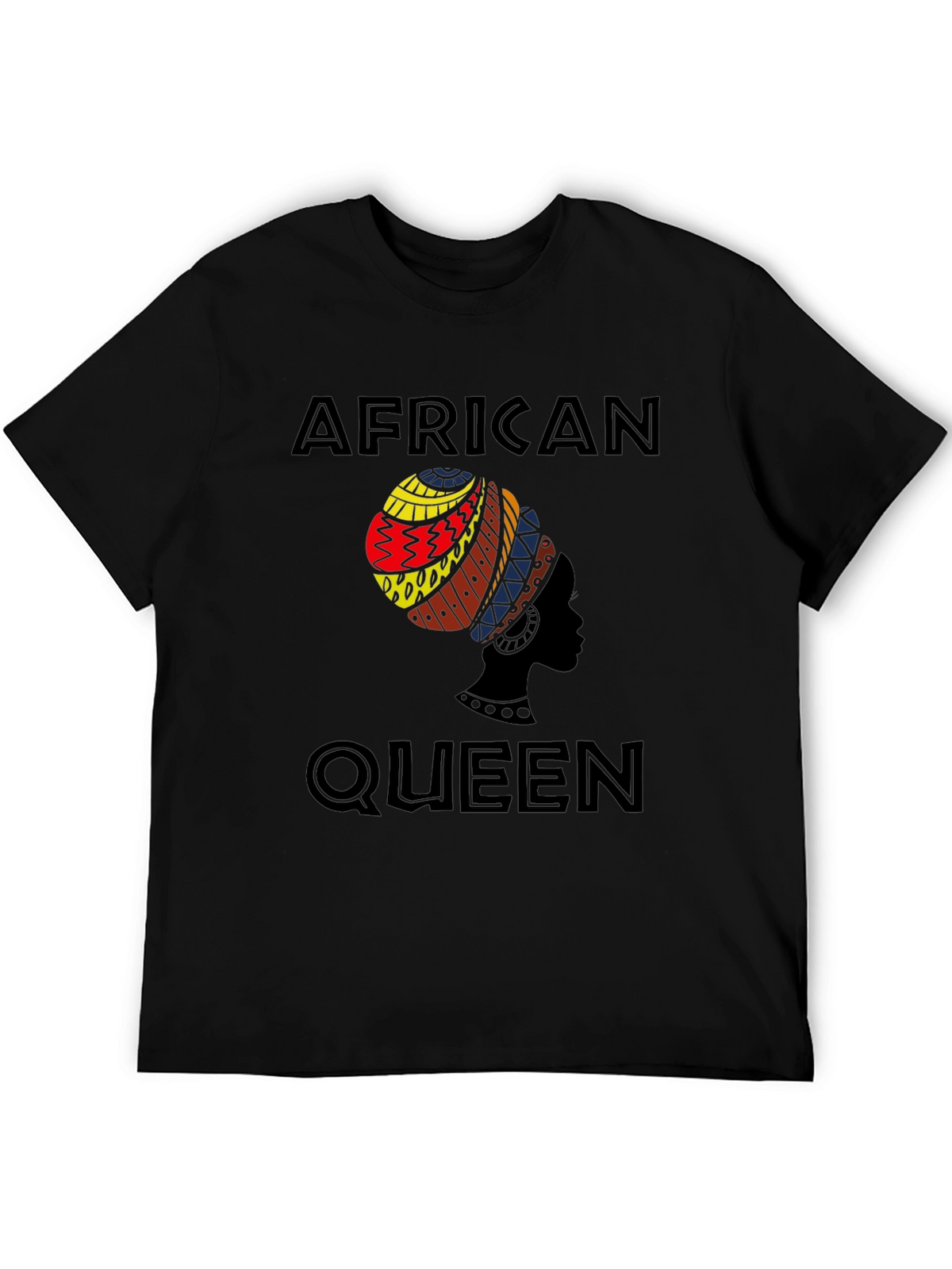 African Queen Graphic Tee - Stylish Black T-Shirt