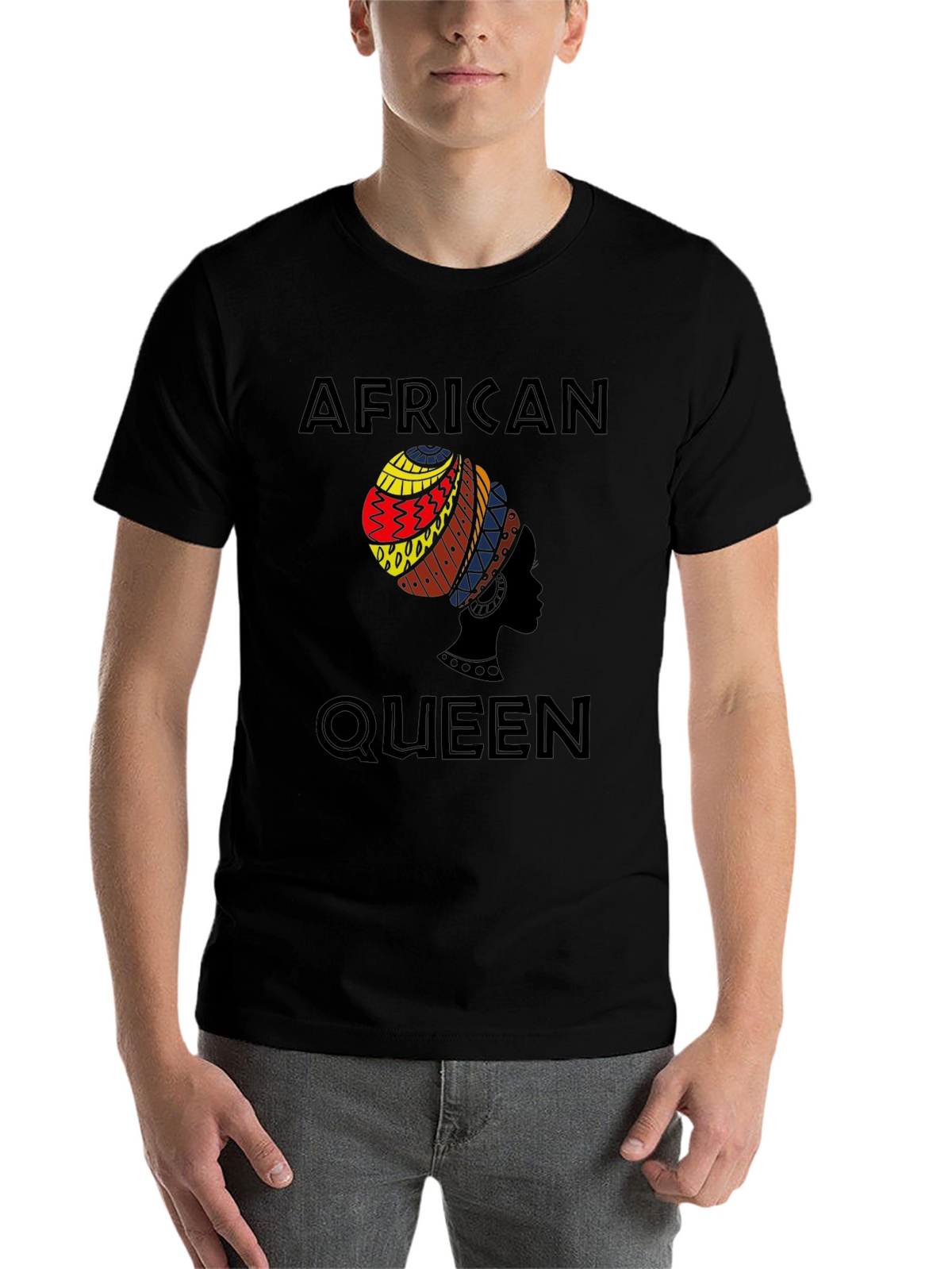 African Queen Graphic Tee - Stylish Black T-Shirt