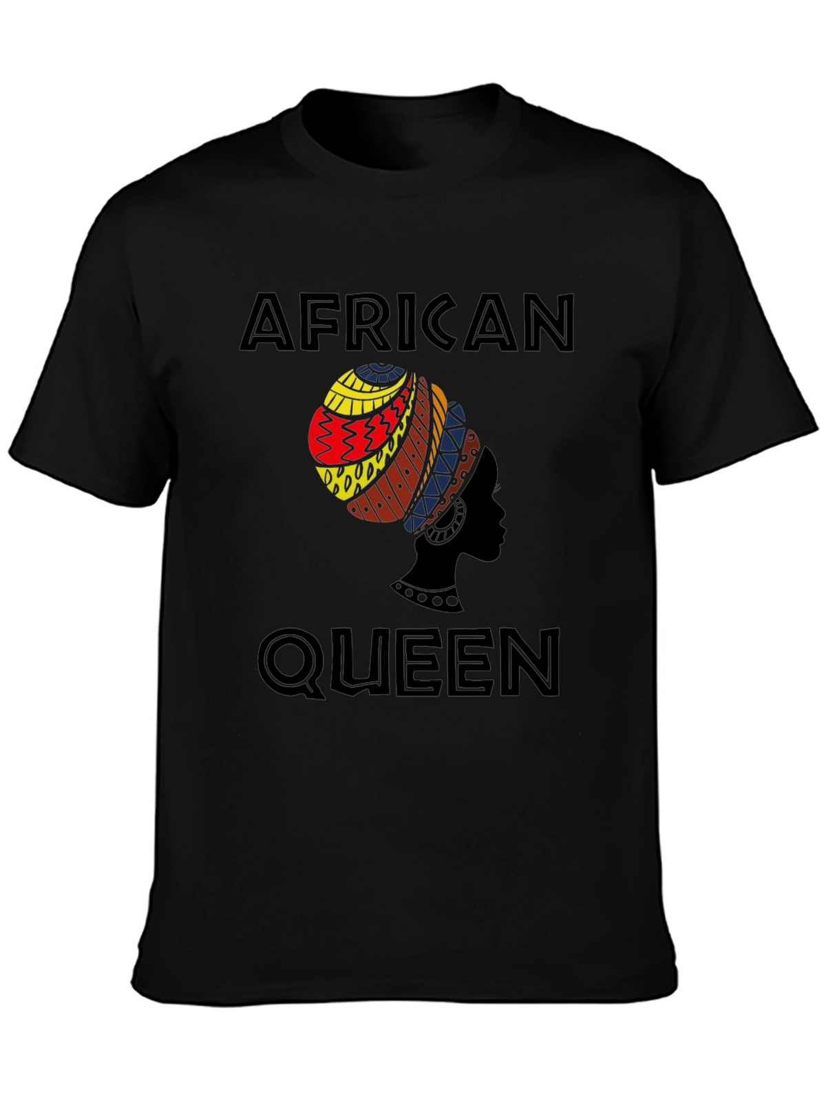 African Queen Graphic Tee - Stylish Black T-Shirt