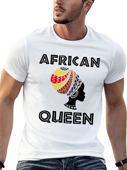 African Queen Graphic Tee - Stylish Black T-Shirt