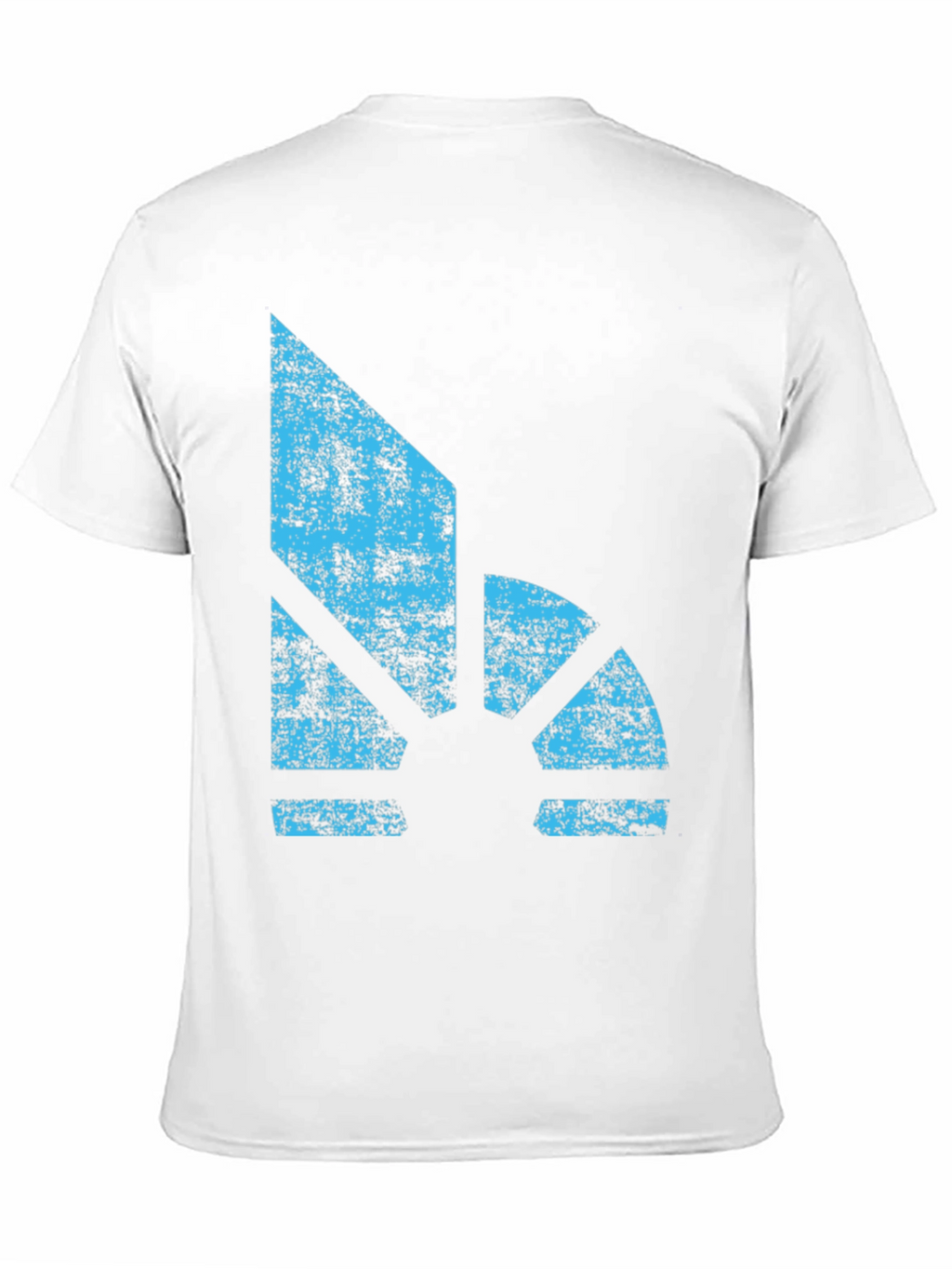 Abstract Blue Graphic Print Black T-Shirt