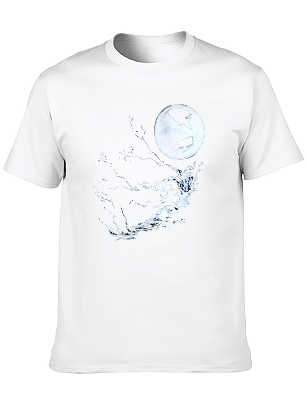 Black Moonlit Graphic Tee - Stylish Mens Shirt