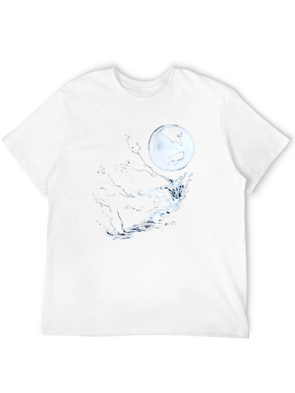 Black Moonlit Graphic Tee - Stylish Mens Shirt