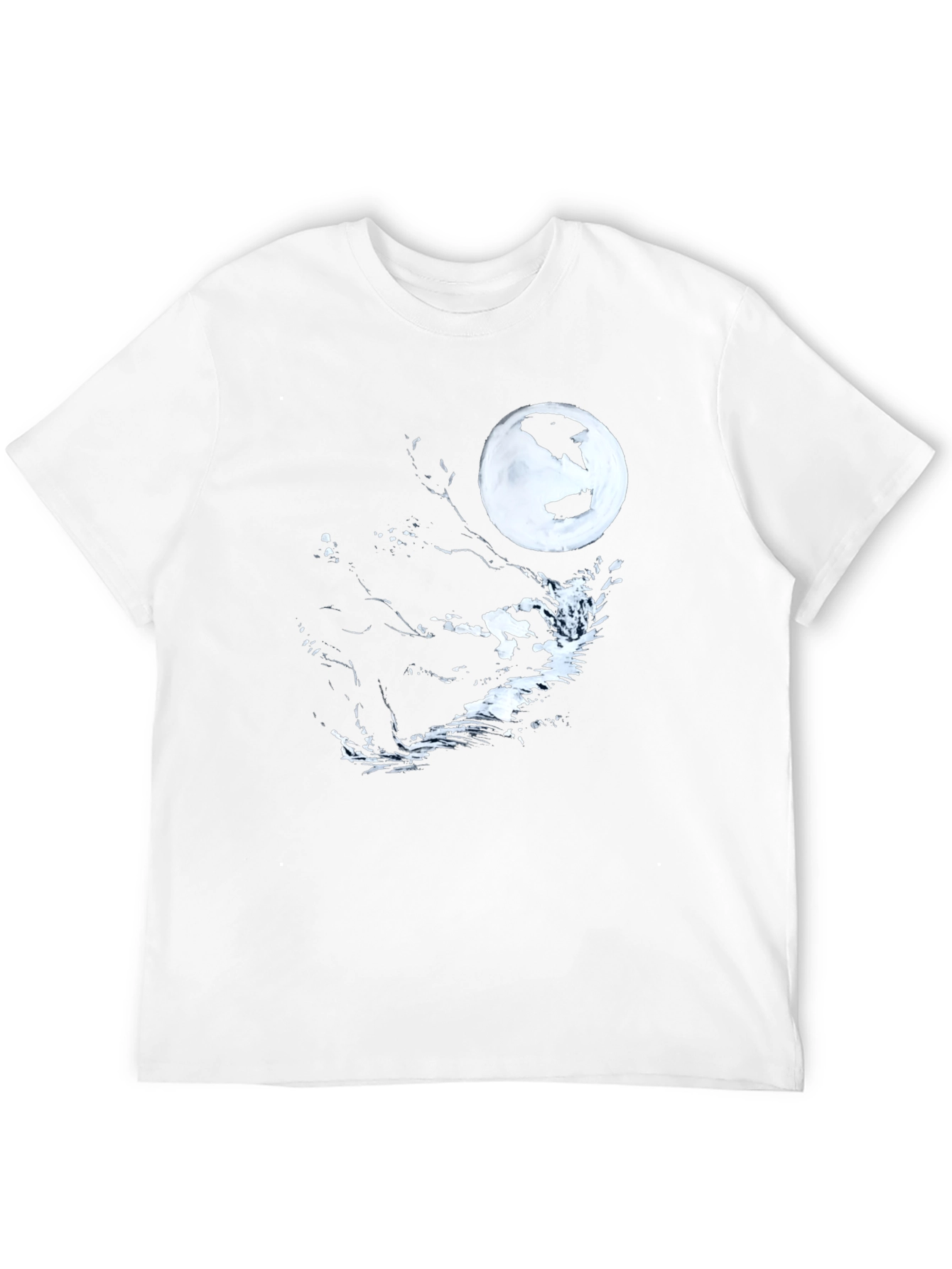 Black Moonlit Graphic Tee - Stylish Mens Shirt