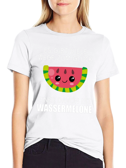 Funny Watermelon Glück T-Shirt - German Saying