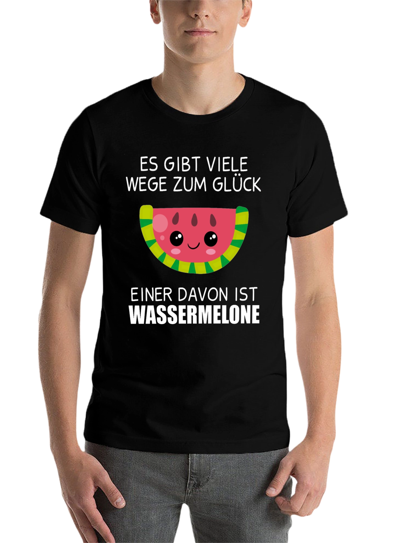 Funny Watermelon Glück T-Shirt - German Saying