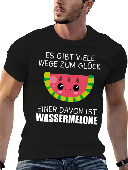 Funny Watermelon Glück T-Shirt - German Saying