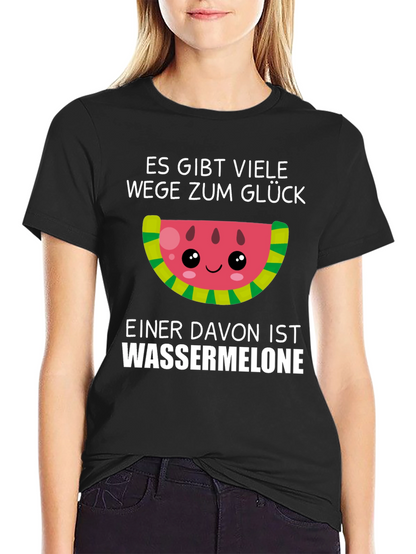 Funny Watermelon Glück T-Shirt - German Saying