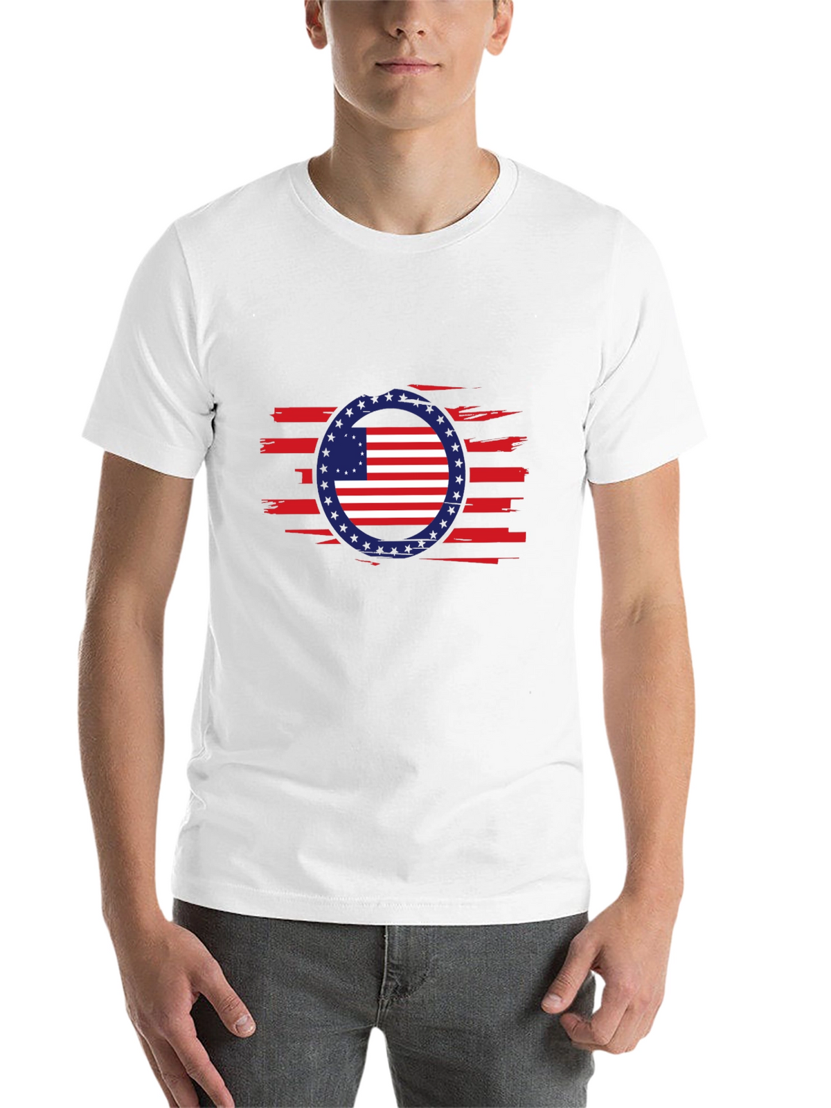 American Flag Patriotic Graphic T-Shirt