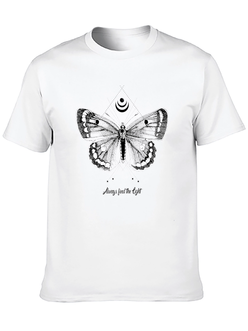 Skull Butterfly Graphic T-Shirt - Always Find The Light