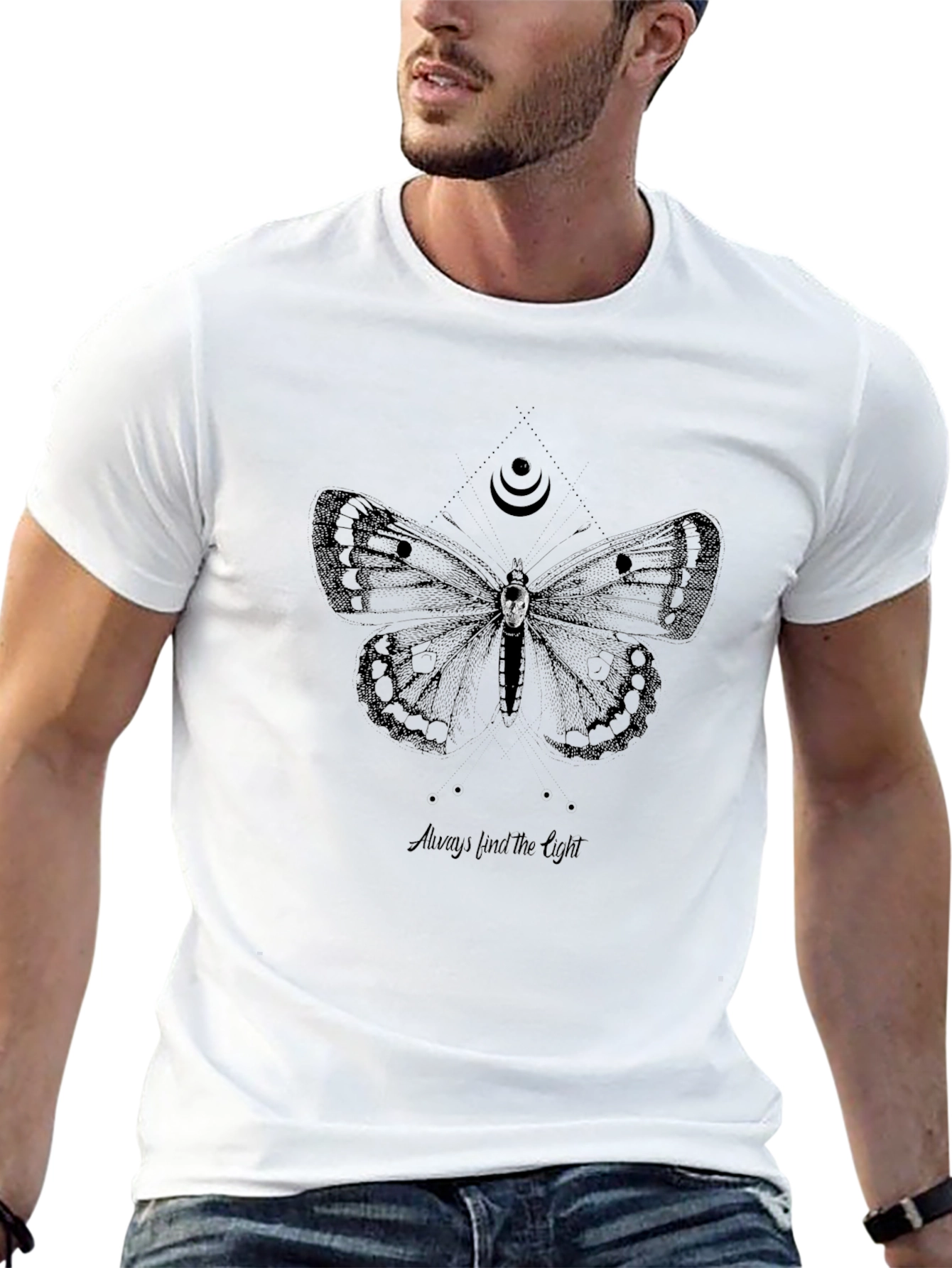 Skull Butterfly Graphic T-Shirt - Always Find The Light
