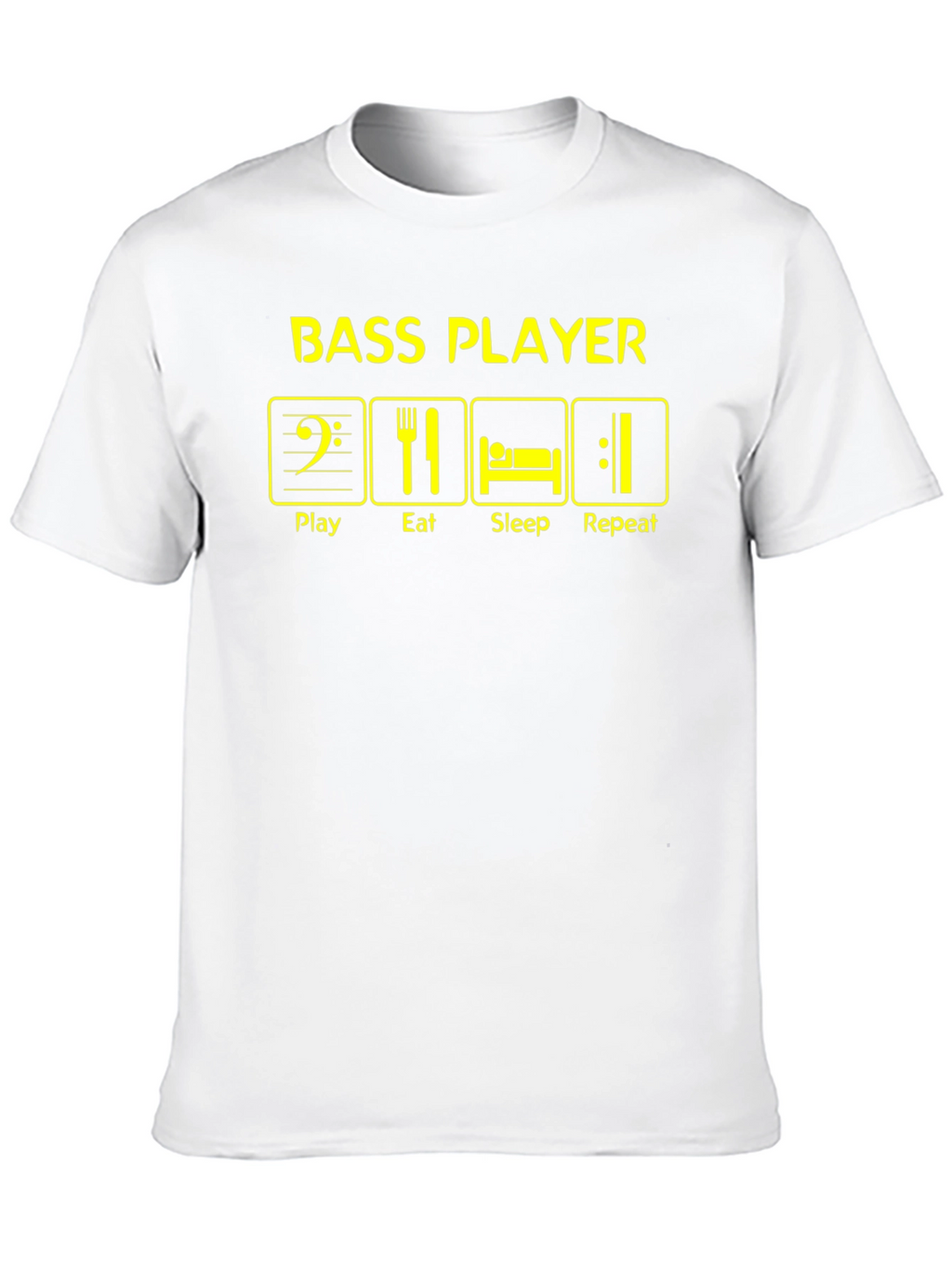 Bass Player Play Eat Sleep Repeat Graphic T-Shirt