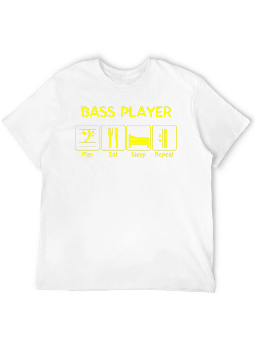 Bass Player Play Eat Sleep Repeat Graphic T-Shirt