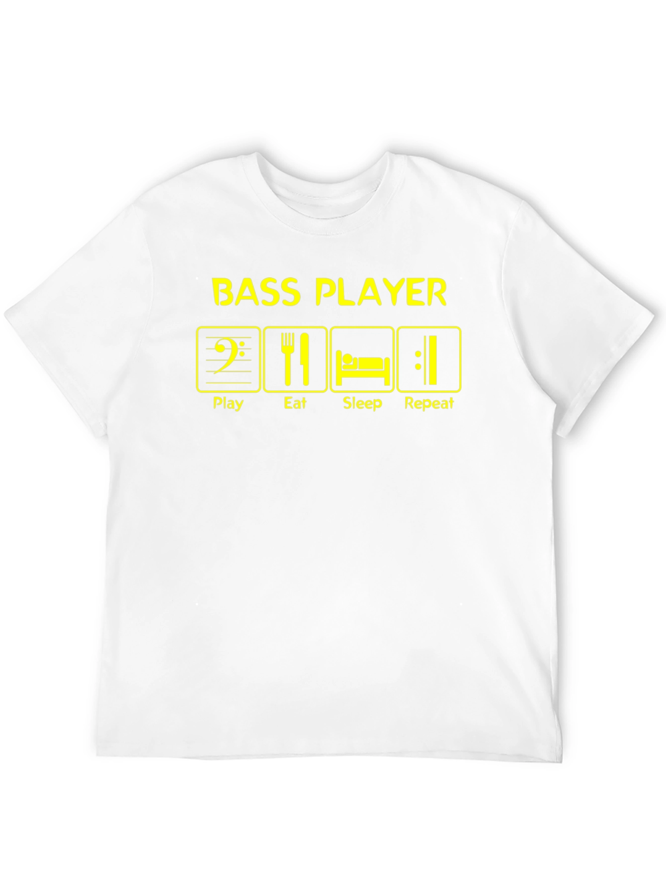 Bass Player Play Eat Sleep Repeat Graphic T-Shirt