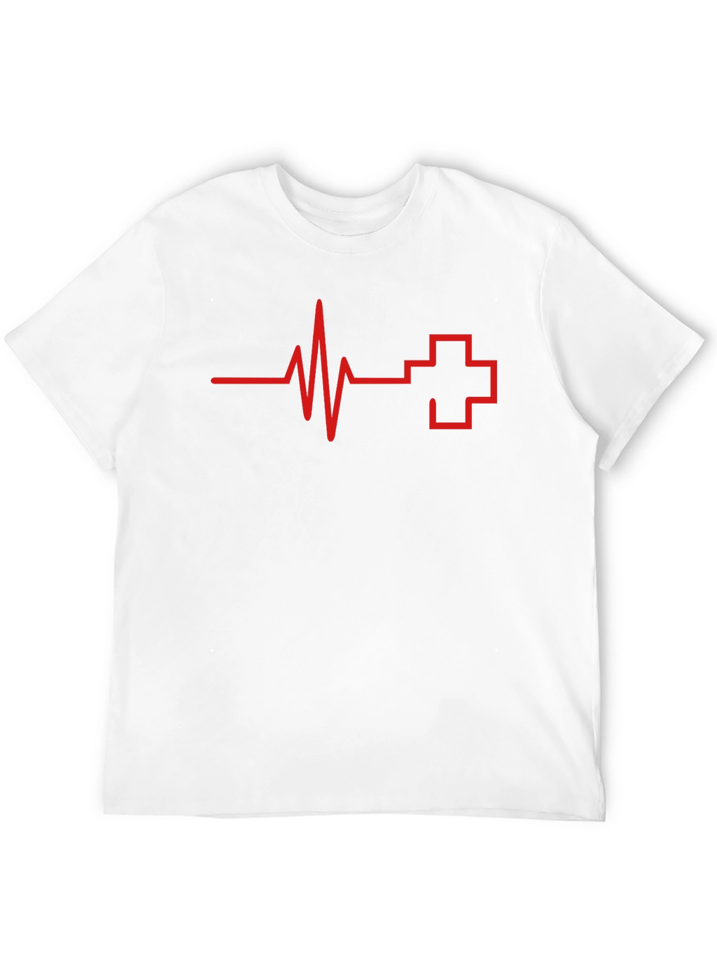 Heartbeat Cross Graphic Tee - Black Cotton