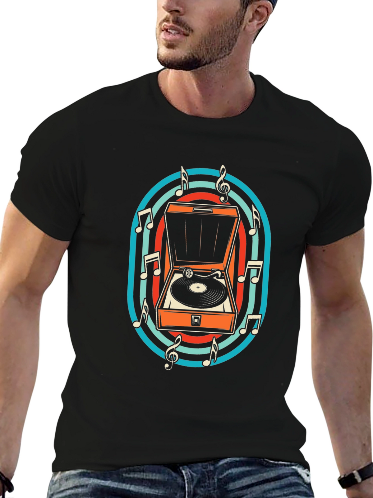 Retro Turntable Music T-Shirt