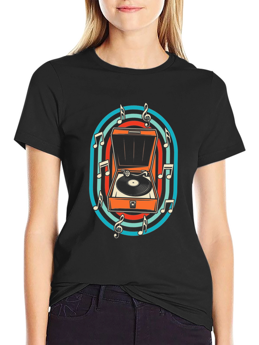Retro Turntable Music T-Shirt