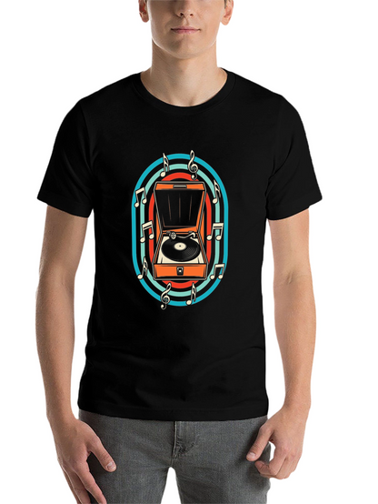 Retro Turntable Music T-Shirt