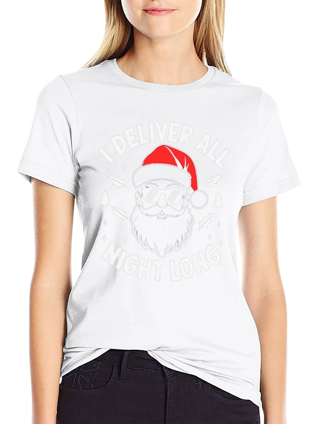 I Deliver All Night Long Christmas Graphic Tee