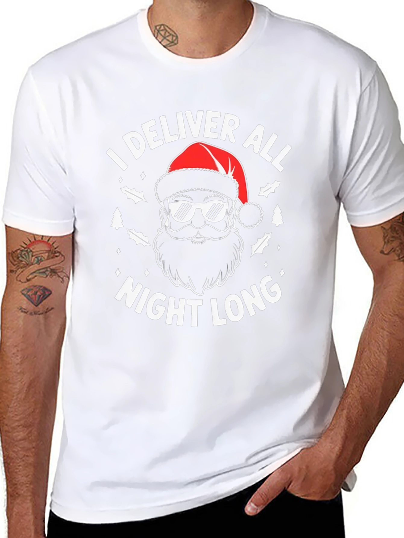 I Deliver All Night Long Christmas Graphic Tee