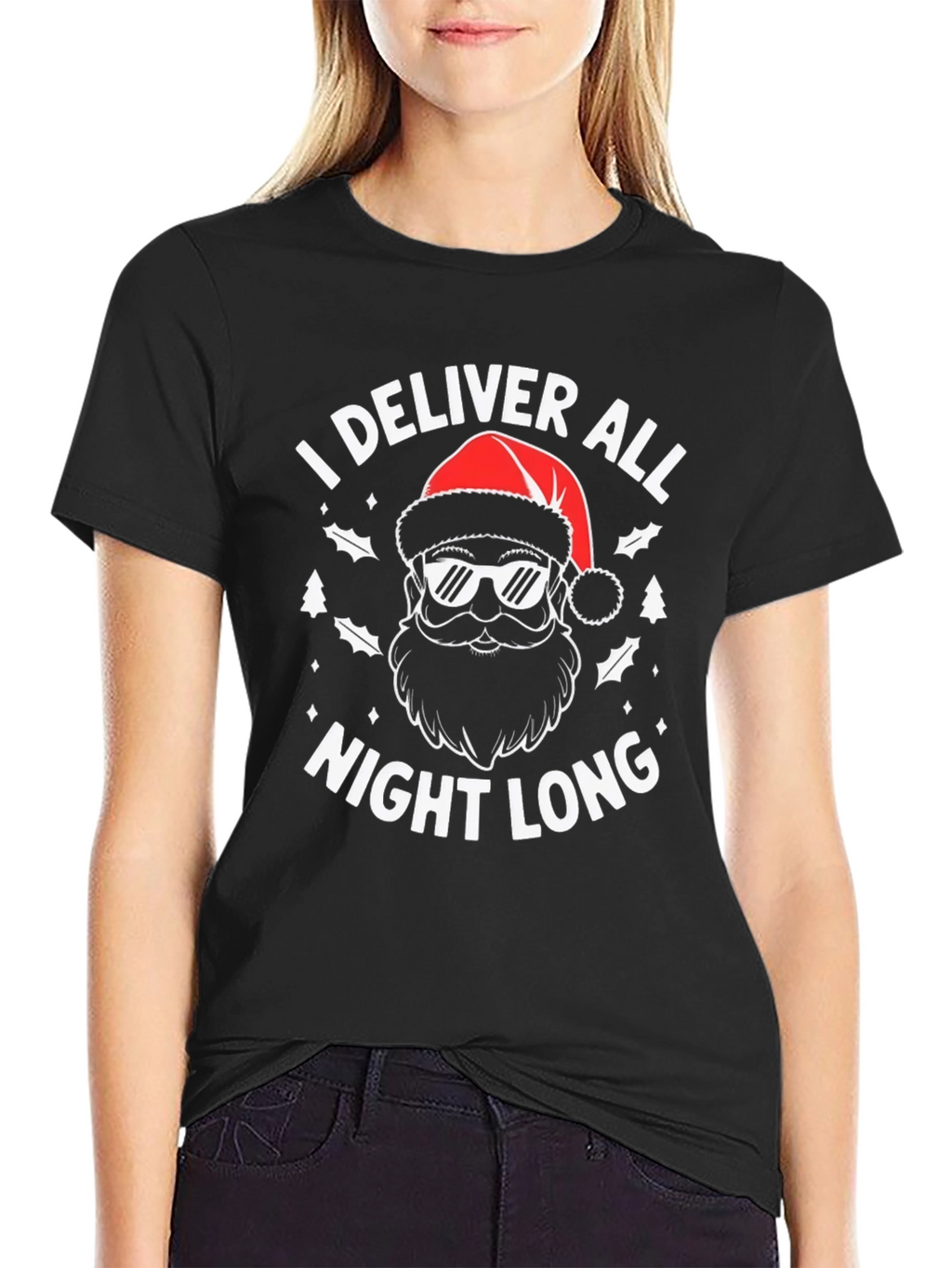 I Deliver All Night Long Christmas Graphic Tee