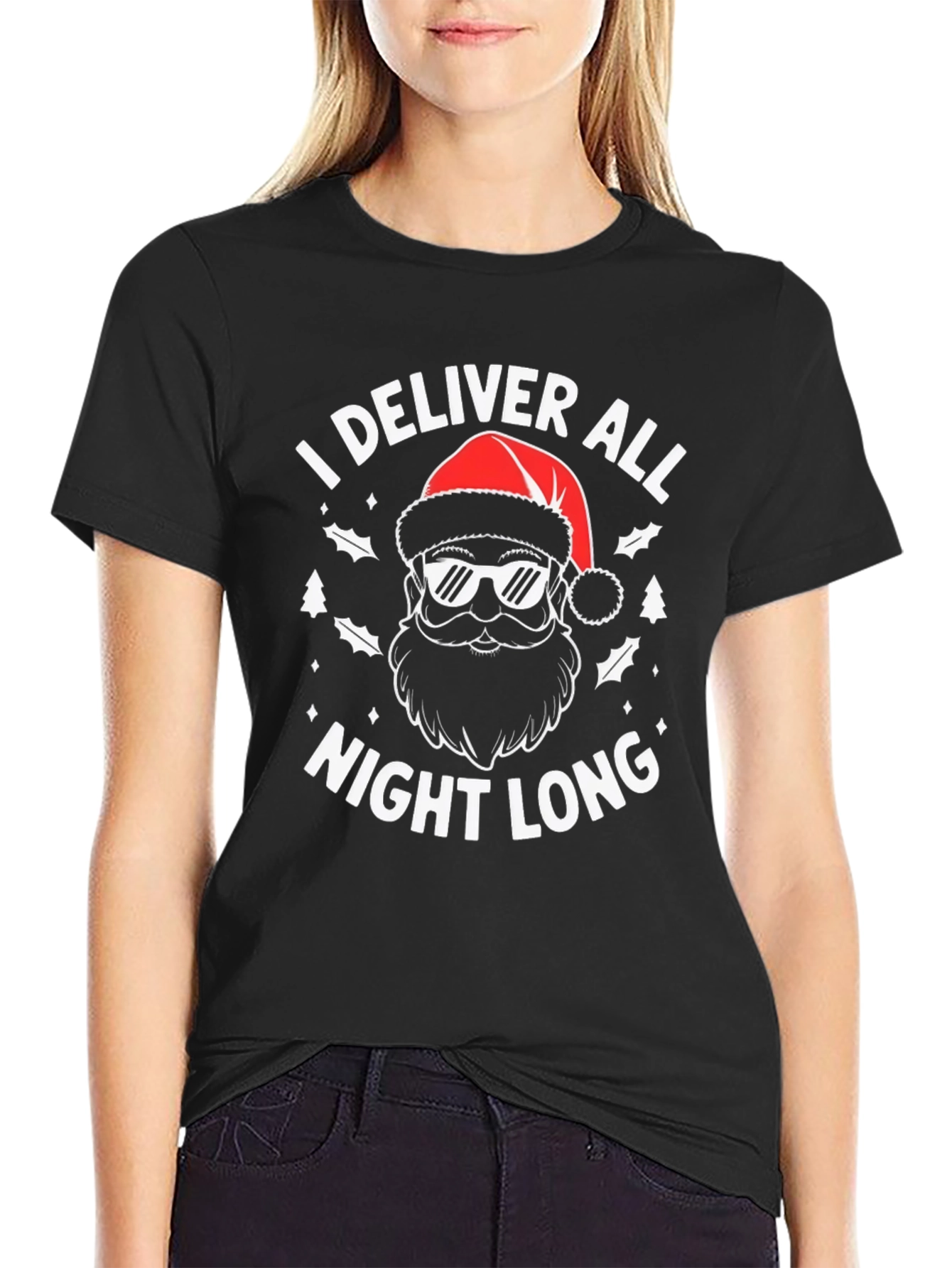 I Deliver All Night Long Christmas Graphic Tee