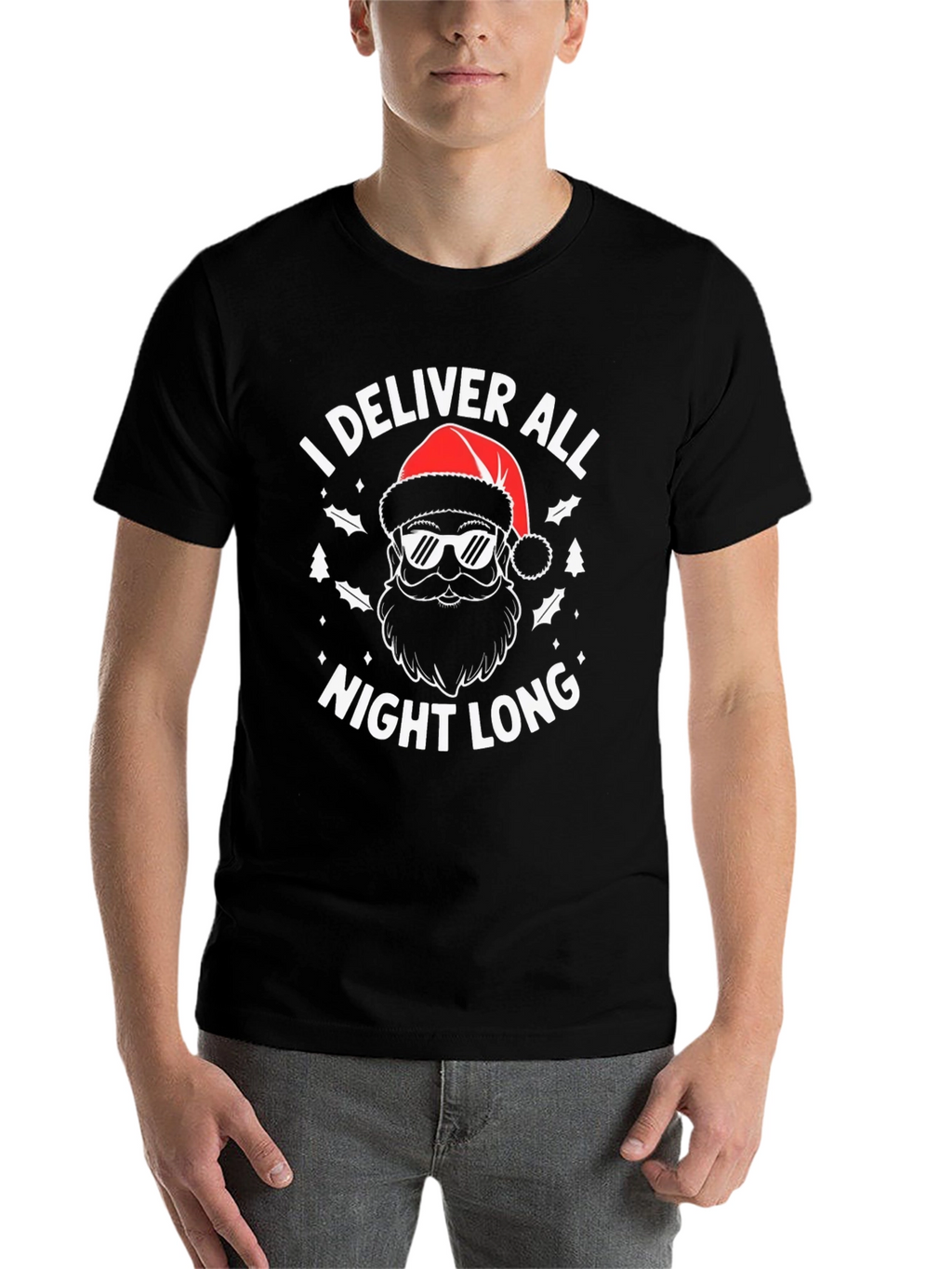 I Deliver All Night Long Christmas Graphic Tee