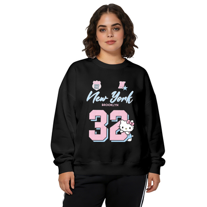 New York Brooklyn 32 Hello Kitty Sporty Crewneck Sweatshirt