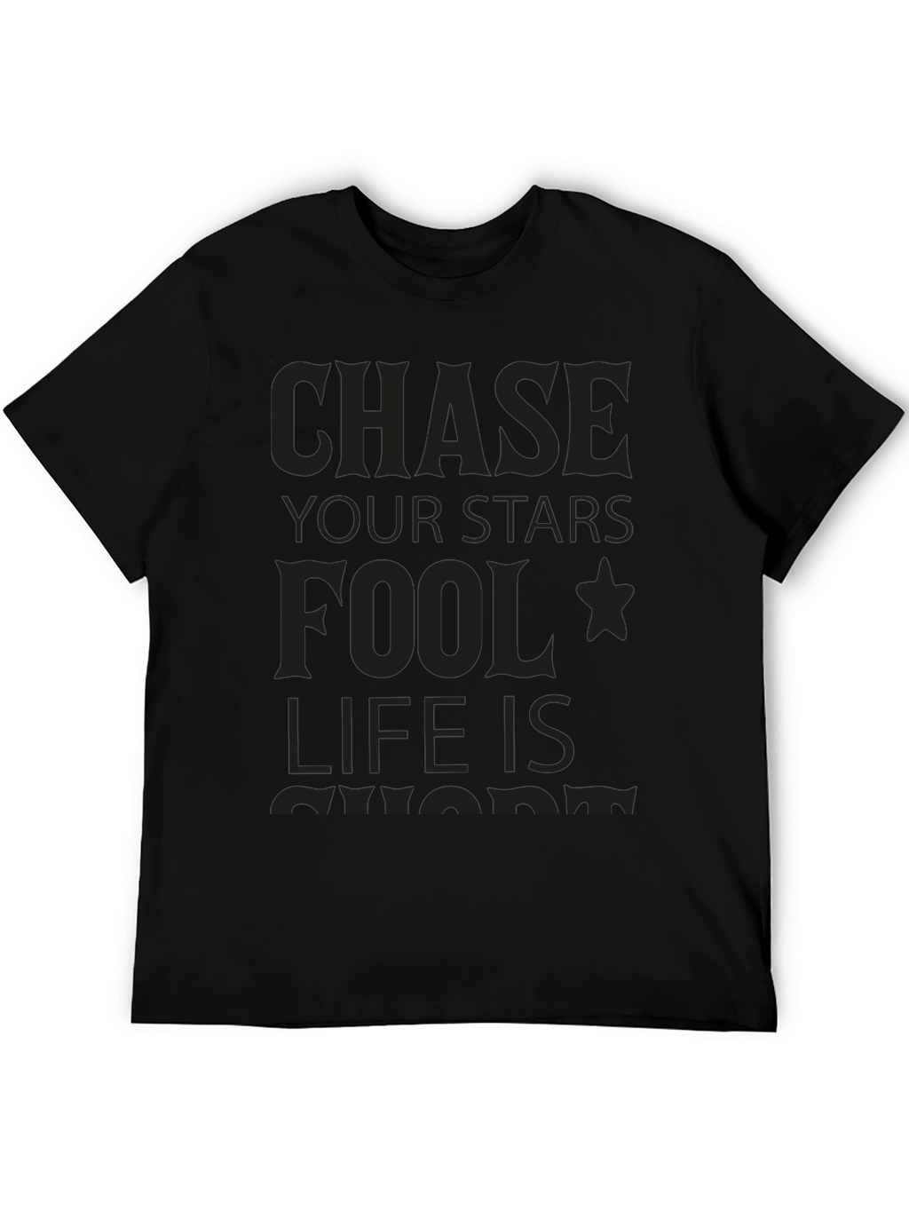 Chase Your Stars Graphic Tee - Black T-Shirt