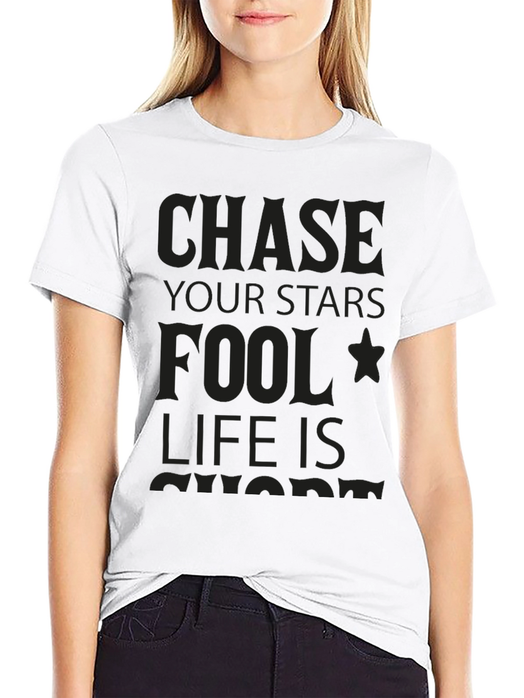 Chase Your Stars Graphic Tee - Black T-Shirt