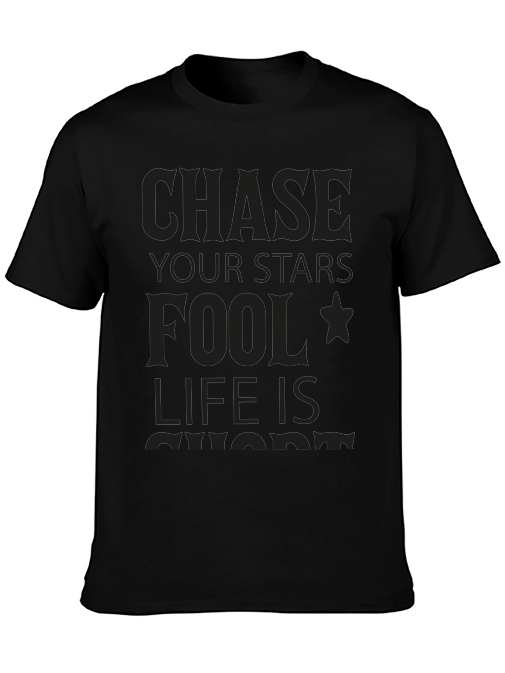 Chase Your Stars Graphic Tee - Black T-Shirt