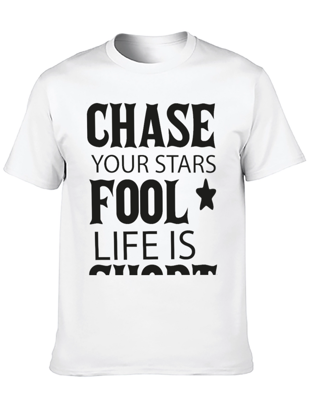 Chase Your Stars Graphic Tee - Black T-Shirt