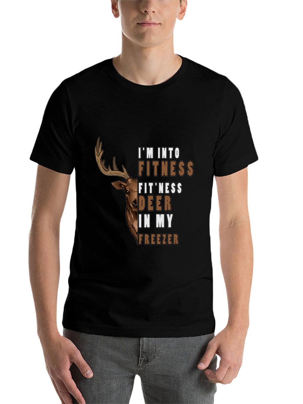 Fitness Deer in My Freezer Graphic T-Shirt