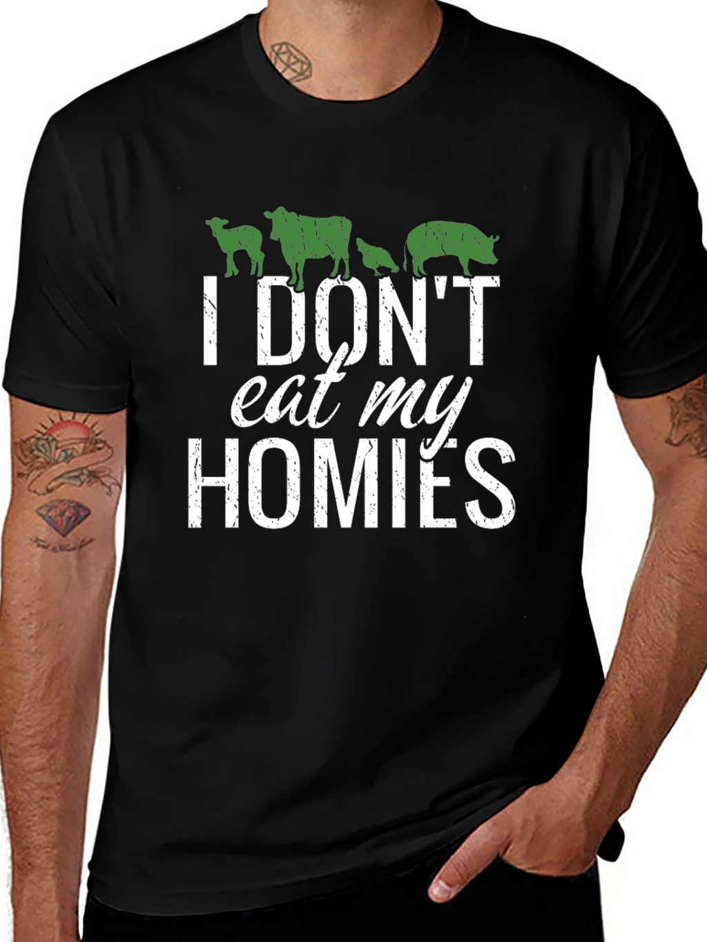 Vegan T-Shirt - I Dont Eat My Homies