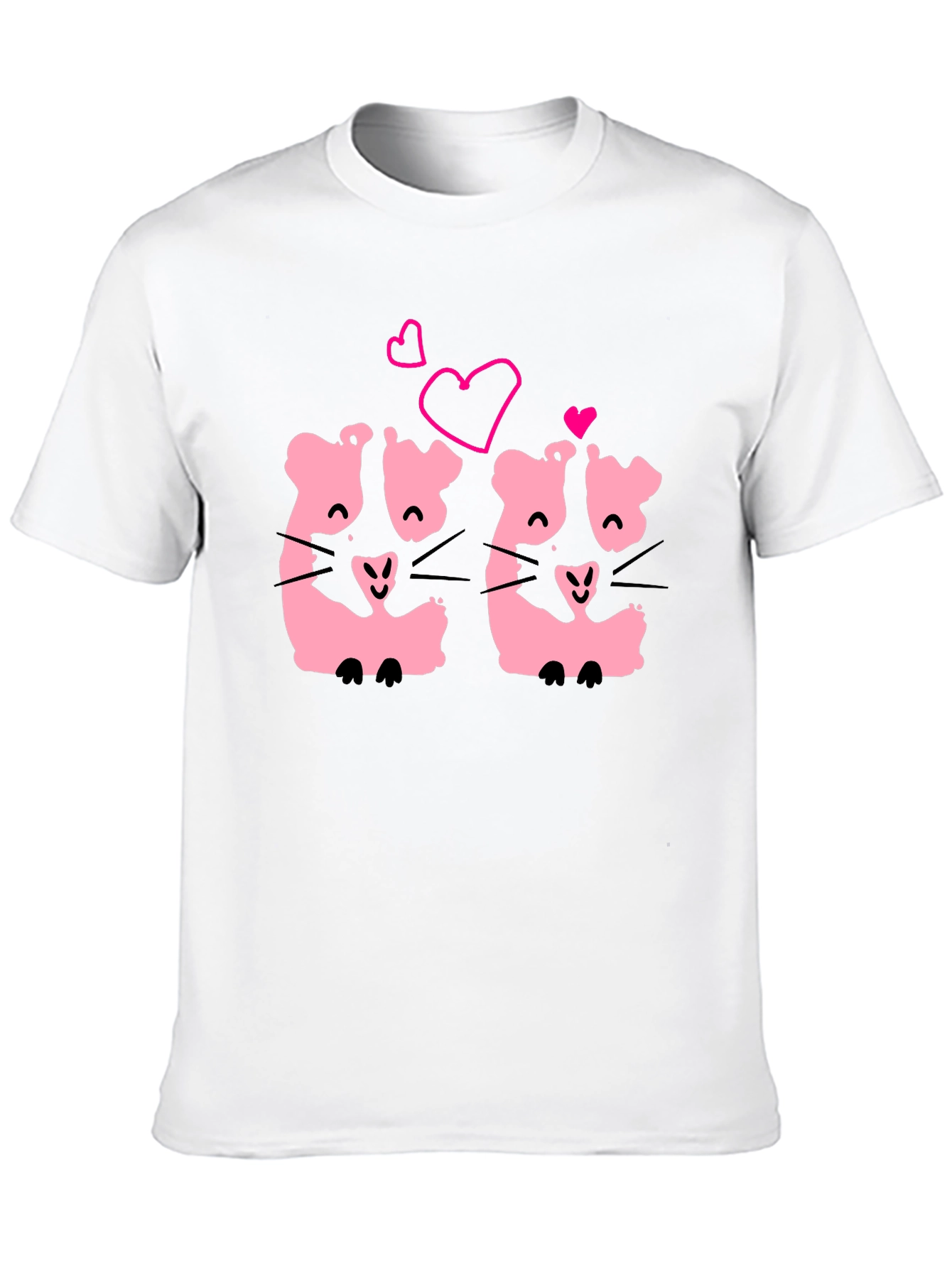 Cute Kawaii Hamsters Love T-Shirt