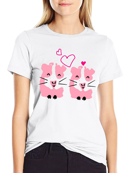 Cute Kawaii Hamsters Love T-Shirt