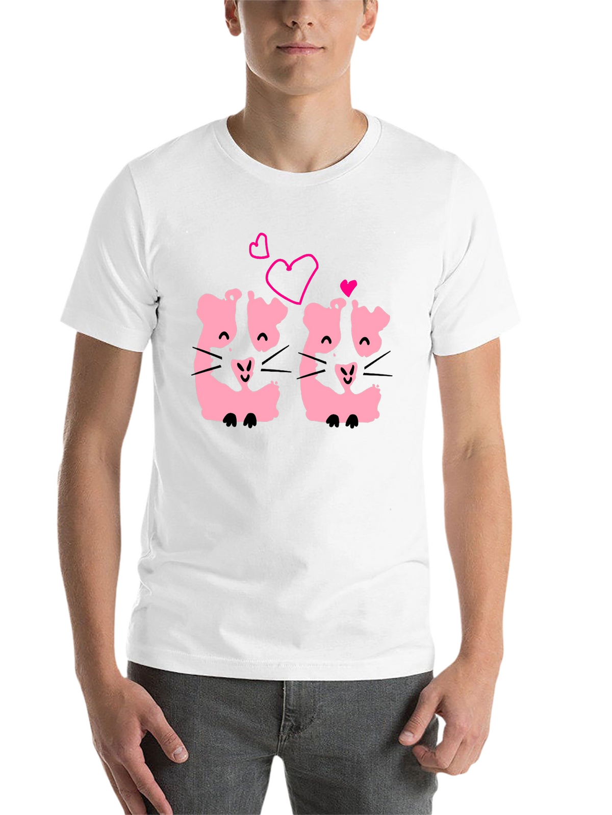 Cute Kawaii Hamsters Love T-Shirt