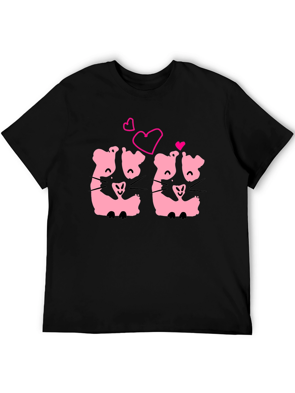 Cute Kawaii Hamsters Love T-Shirt