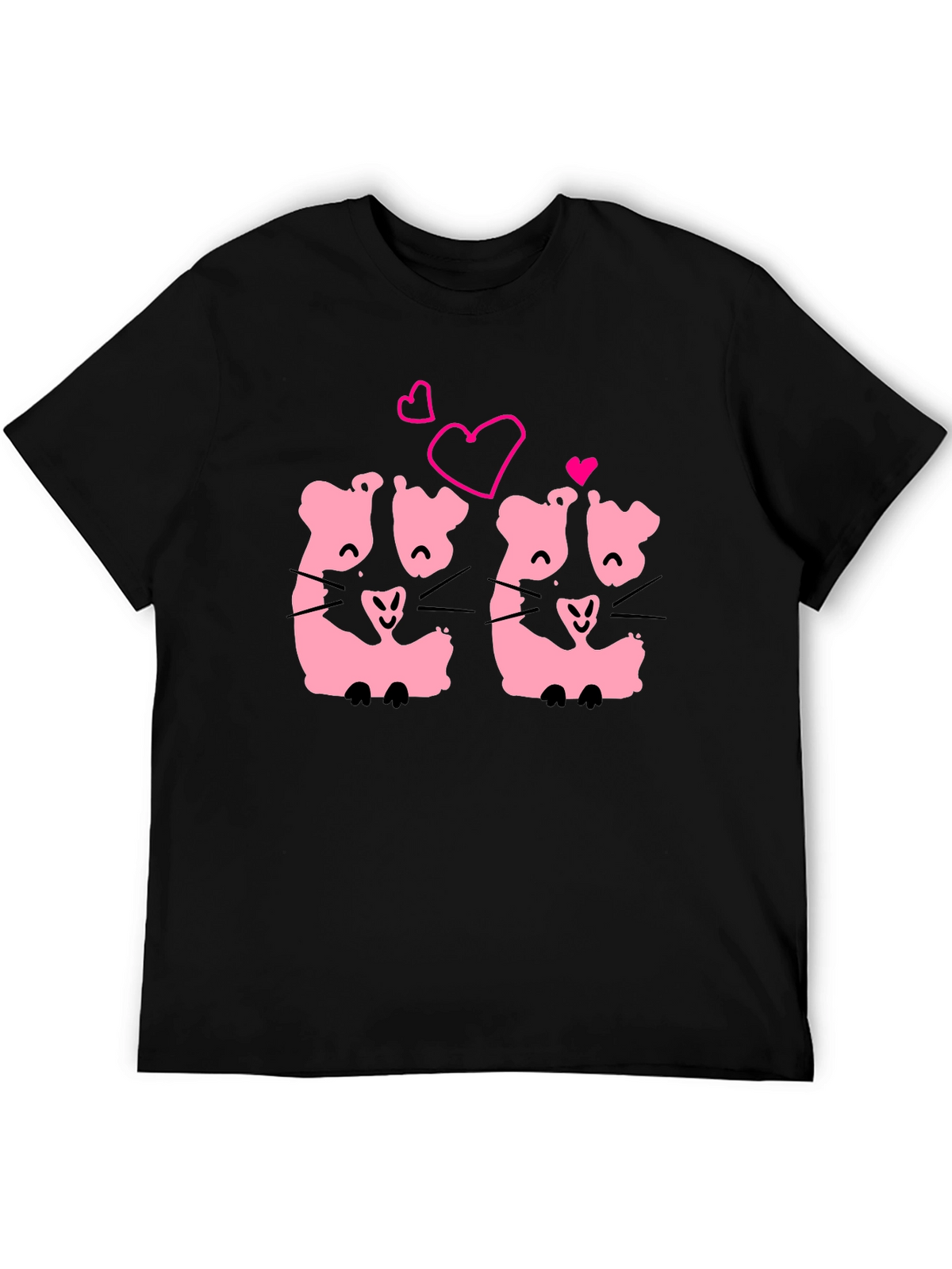 Cute Kawaii Hamsters Love T-Shirt