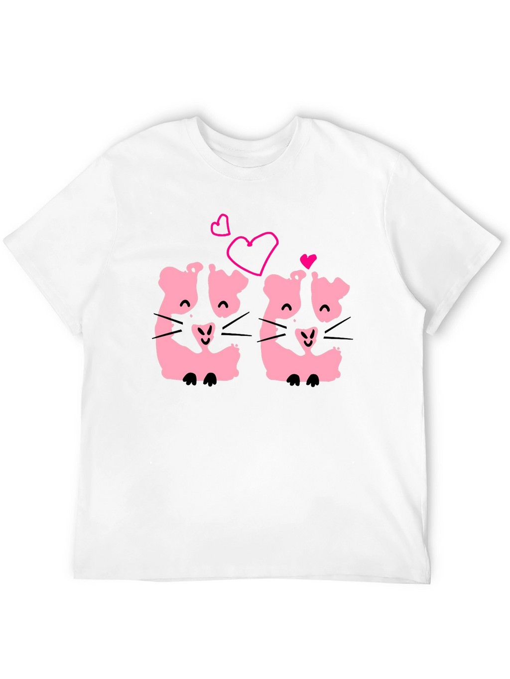 Cute Kawaii Hamsters Love T-Shirt