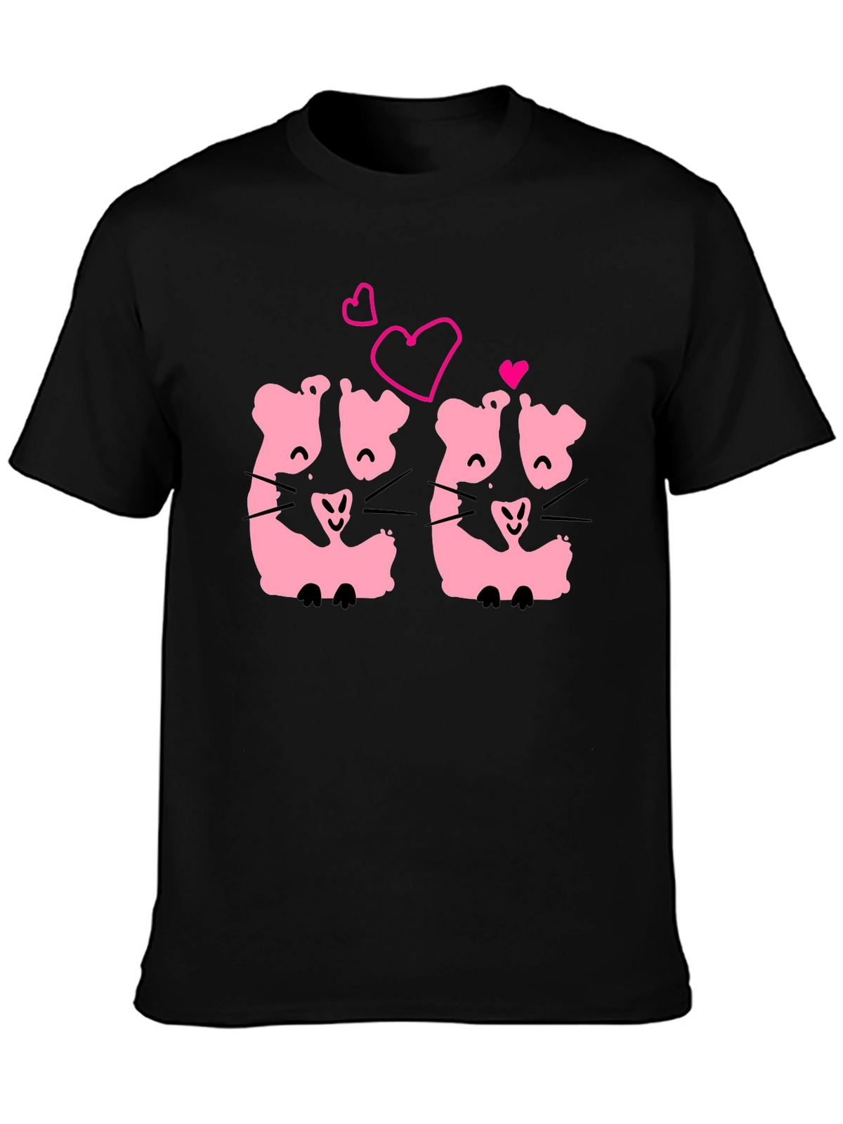 Cute Kawaii Hamsters Love T-Shirt