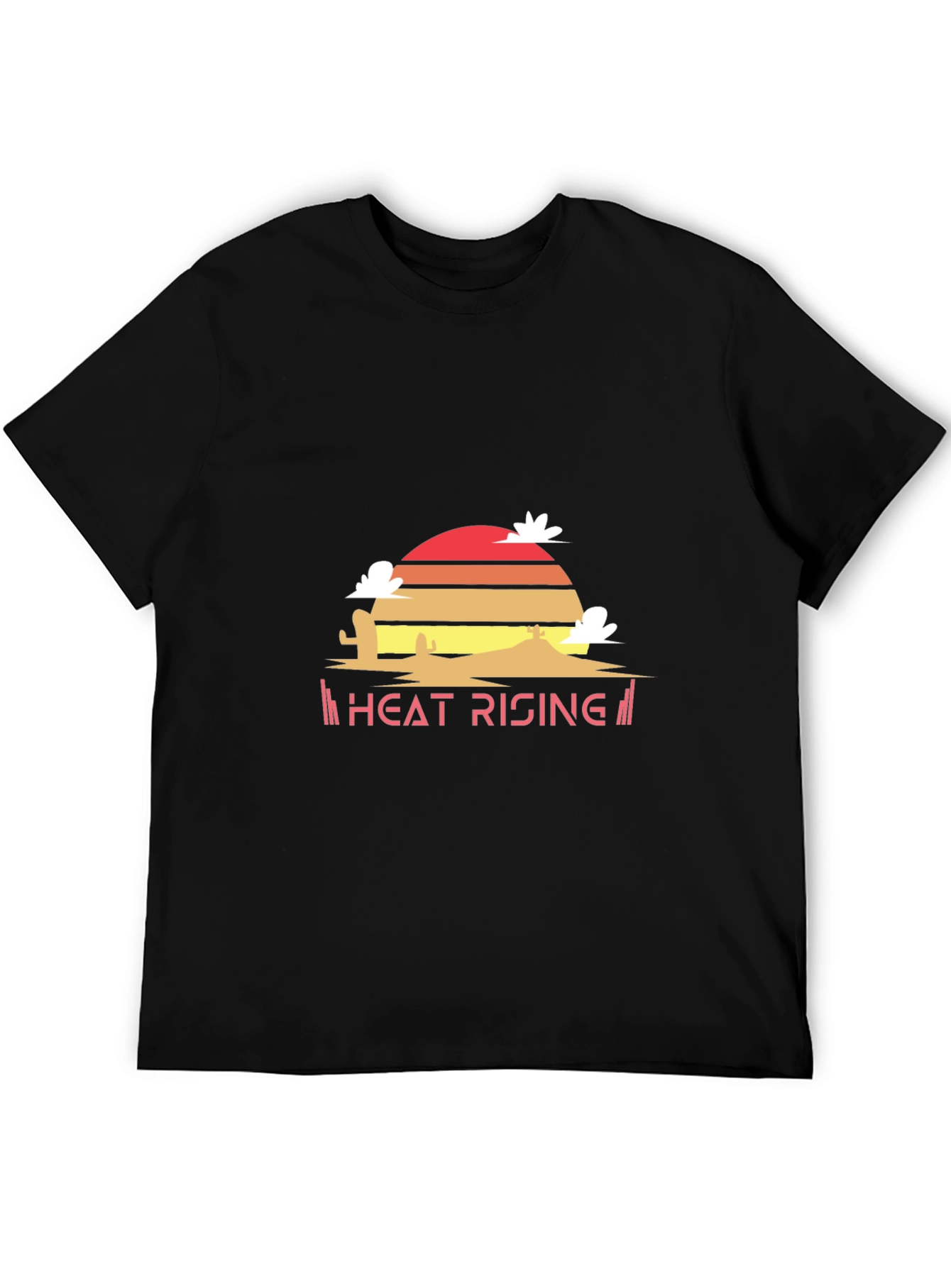 Heat Rising Graphic Tee - Desert Sunset Black T-Shirt